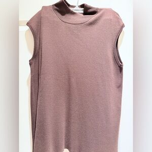 Coldwater Creek Sleeveless Knit Tank in Chocolate Brown